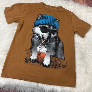 The Children’s Place Graphic Wolf Short Sleeve Shirt - Boys Size M (7/8)